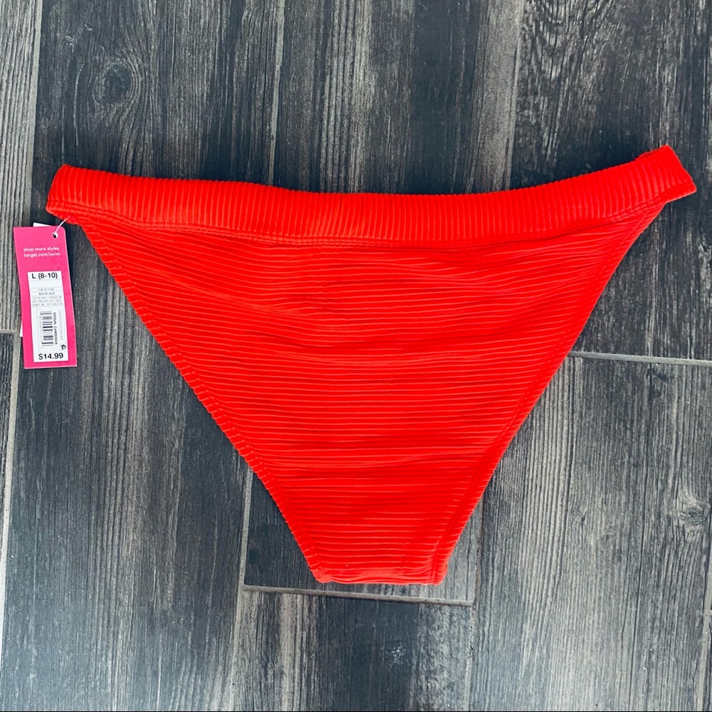Xhilaration Red Rib Cheeky Bottom Large - Picture 6 of 7